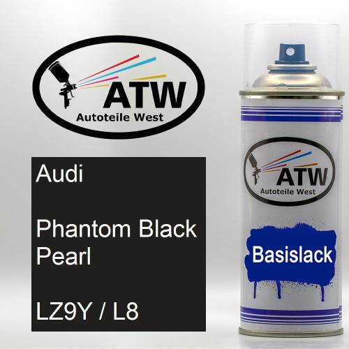 Audi, Phantom Black Pearl, LZ9Y / L8: 400ml Sprühdose, von ATW Autoteile West.